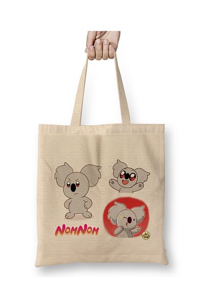 Baskı Dükkanı Nom Nom We Bare Bears 011 Geantă din pânză cu mâner lung