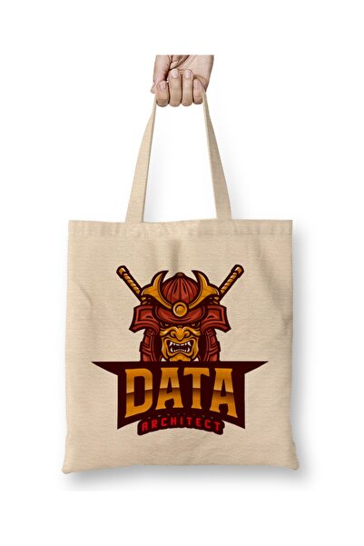 Baskı Dükkanı Data Architect Samurai Cloth Torba Long Sa ručkom