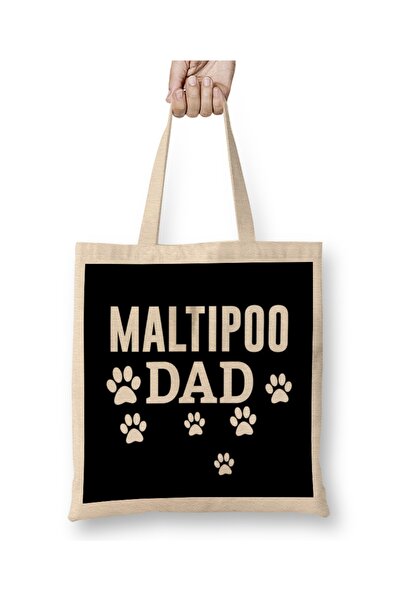 Baskı Dükkanı Maltipoo Dad 02 Tkanina Torba Duga Sa ručkom