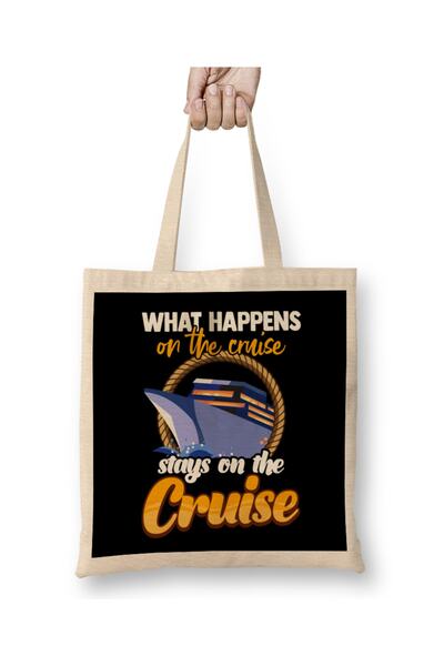 Baskı Dükkanı Šta se dešava na krstarenju ostaje na krstarenju Tkanina Torba ...