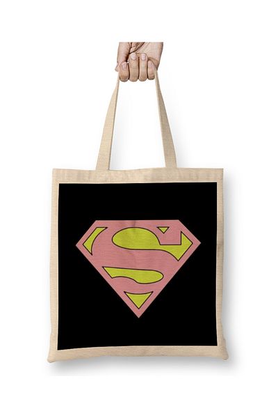 Baskı Dükkanı Υφασμάτινη τσάντα Supermom Superanne 016 με μακριά λαβή