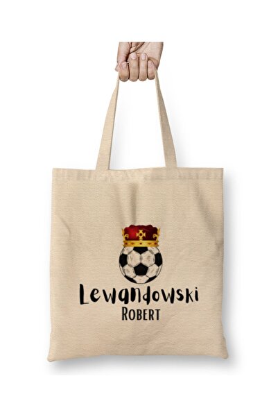 Baskı Dükkanı Robert Lewandowski Merch Cloth Torba Long Sa ručkom