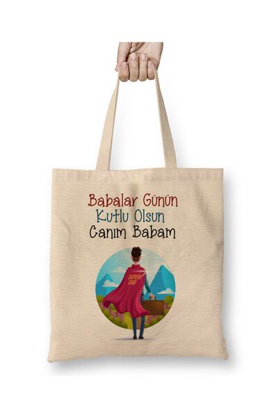 Baskı Dükkanı Poklon za Očev dan za oca 0019 Tkanina Torba Dugačka Sa ručkom