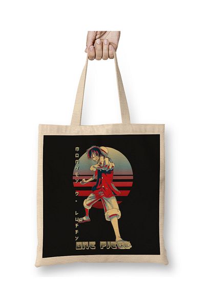 Baskı Dükkanı One Piece Luffy 03 υφασμάτινη τσάντα μακριά λαβή