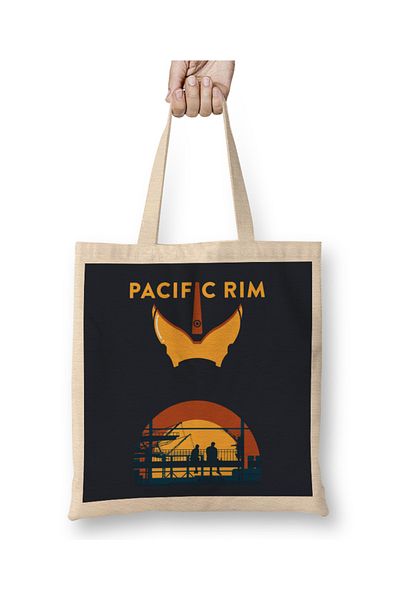 Baskı Dükkanı Μινιμαλιστική υφασμάτινη τσάντα Pacific Rim με μακριά λαβή