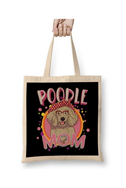 Baskı Dükkanı Poodle Mom 017 Tkanina Torba Duga Sa ručkom