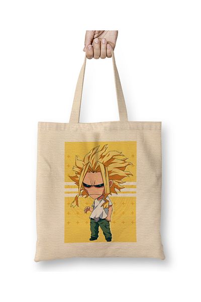 Baskı Dükkanı Υφασμάτινη τσάντα All Might Toshinori Yagi με μακριά λαβή