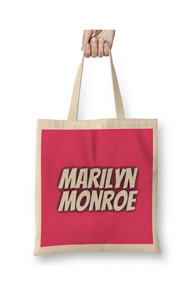 Baskı Dükkanı Marilyn Monroe Quotes Art Gift - Vintage ρετρό υφασμάτινη τσάντα με μακριά λαβή