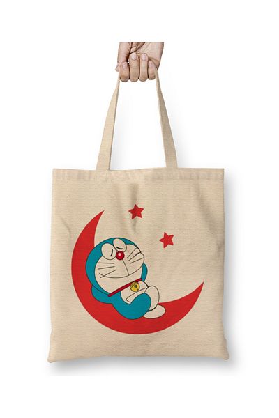 Baskı Dükkanı Geantă din pânză Doraemon 05 cu mâner lung
