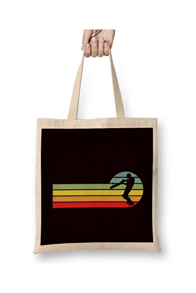 Baskı Dükkanı Вінтажний крикетний тренер ретро-крикетний гравець, сумка з дов...