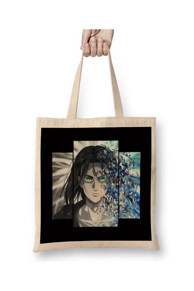 Baskı Dükkanı Attack On Titan Eren Poslednja sezona Eren Jaeger Odeća Torba D...