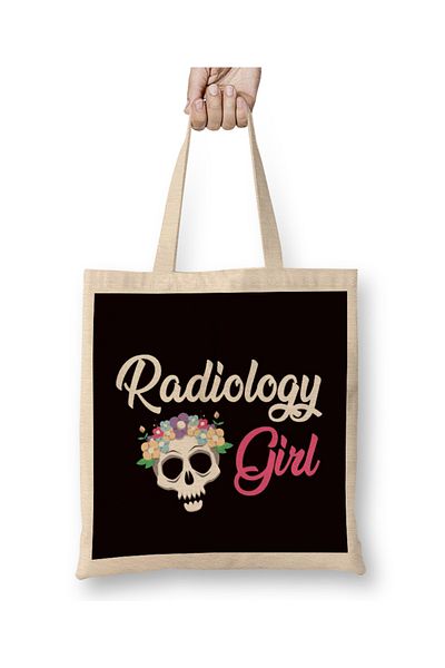 Baskı Dükkanı Radiologie Fată Radiolog Radiograf Rad Tech Spital Geantă Pânză Mâner Lung