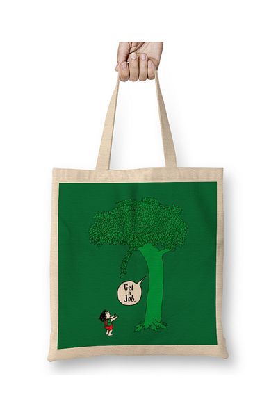 Baskı Dükkanı Η υφασμάτινη τσάντα Keeping Tree με μακριά λαβή