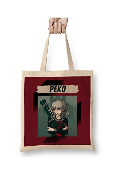 Baskı Dükkanı Peko Pekoyama Danganronpa tkanina Torba duga Sa ručkom