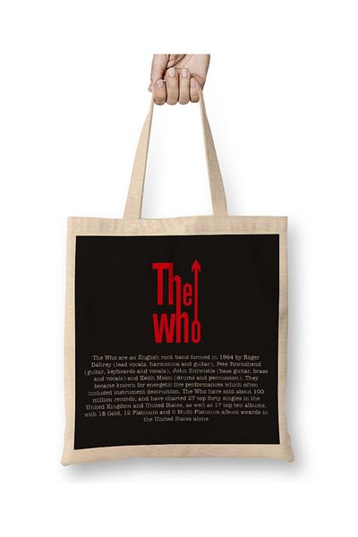 Baskı Dükkanı The Who The Who 01 υφασμάτινη τσάντα με μακριά λαβή