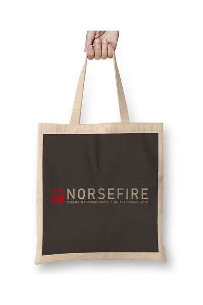 Baskı Dükkanı Κόκκινη υφασμάτινη τσάντα Norsefire V For Vendetta με μακριά λαβή