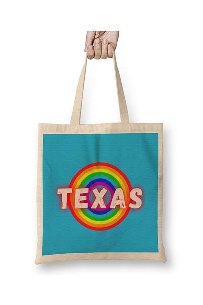Baskı Dükkanı Texan Vintage ρετρό υφασμάτινη τσάντα με μακριά λαβή