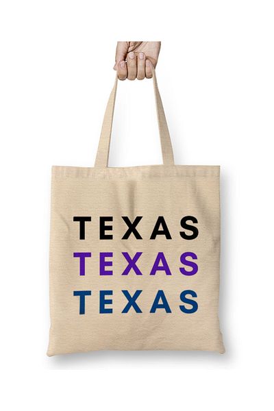 Baskı Dükkanı Geantă din pânză Texas Texas Texas cu mâner lung