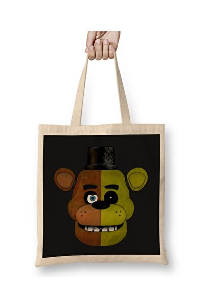 Baskı Dükkanı حقيبة قماش فناف بيد طويلة