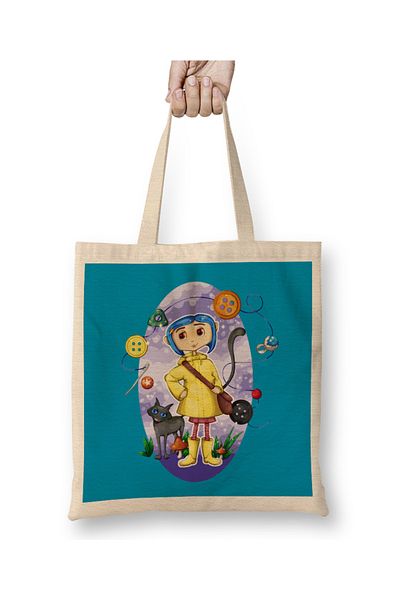 Baskı Dükkanı Υφασμάτινη τσάντα Coraline Jones με μακριά λαβή