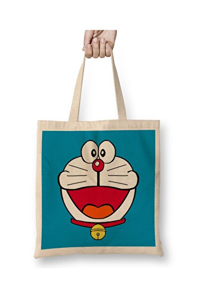 Baskı Dükkanı Doraemon Doraenuts tkanina Torba duga Sa ručkom