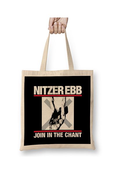 Baskı Dükkanı Geantă din pânză Nitzer Ebb cu mâner lung