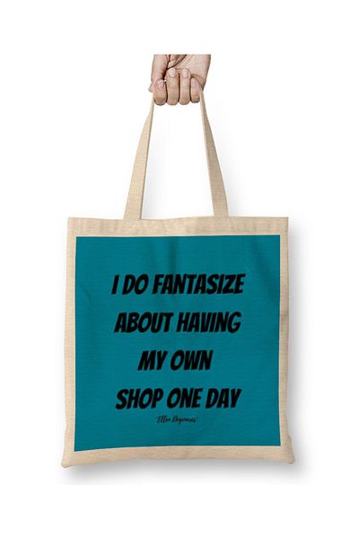 Baskı Dükkanı Ellen Degeneres Quotes Gifts - Vintage ρετρό υφασμάτινη τσάντα σε στυλ ουράνιου τόξου με μακριά λαβή