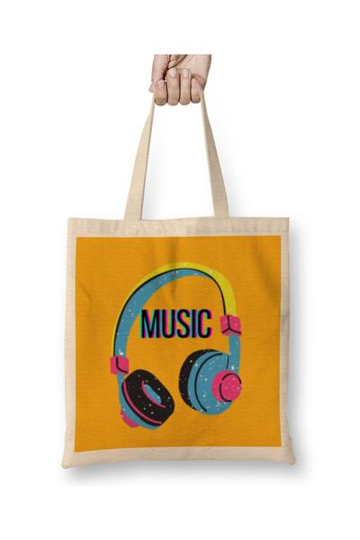 Baskı Dükkanı Muzika Muzika Muzika Tkanina Torba Duga Sa ručkom