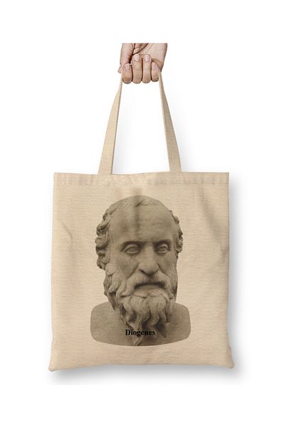 Baskı Dükkanı Diogenes 01 υφασμάτινη τσάντα με μακριά λαβή