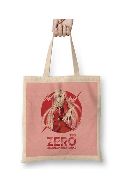 Baskı Dükkanı Darling In The Franxx Zero Two υφασμάτινη τσάντα με μακριά λαβή