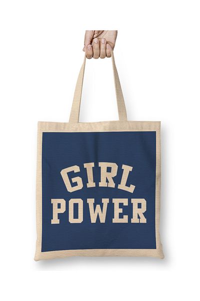 Baskı Dükkanı Girl Power υφασμάτινη τσάντα με μακριά λαβή