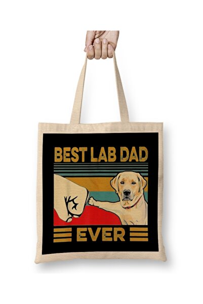 Baskı Dükkanı Retro labrador tata poklon pas tata zlatni crni lab tata 02 tka...
