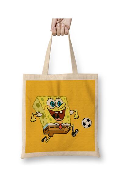Baskı Dükkanı Spužva Bob Spužva Bob 012 Tkanina Torba Duga Sa ručkom