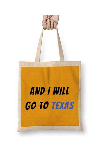 Baskı Dükkanı Texas Quote υφασμάτινη τσάντα με μακριά λαβή