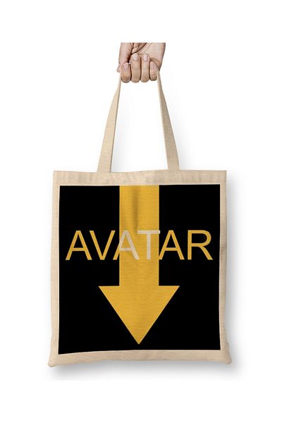 Baskı Dükkanı Avatar The Last Air Bender Sign Σύμβολο υφασμάτινη τσάντα με μακριά λαβή
