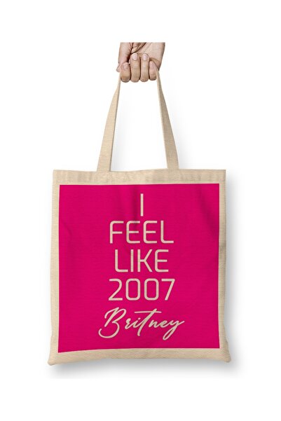 Baskı Dükkanı Osećam se kao Britney 2007. 02 Tkanina Torba Duga Sa ručkom