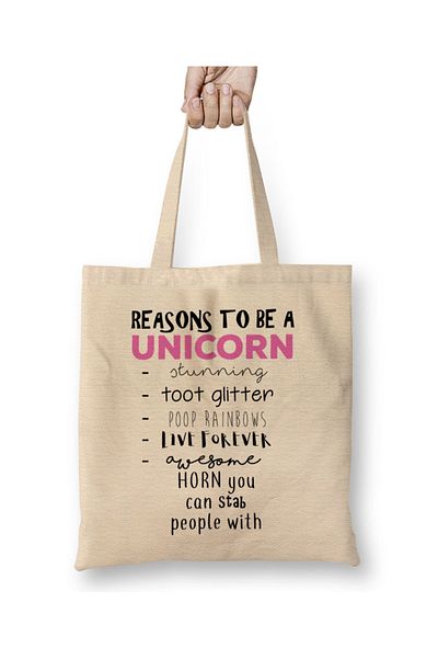 Baskı Dükkanı Υφασμάτινη τσάντα Unicorn - Reasons To Be, Long Handle