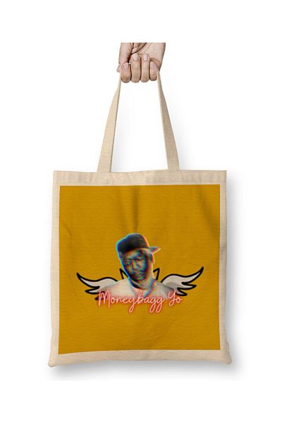 Baskı Dükkanı Moneybagg Yo GIFT ART υφασμάτινη τσάντα με μακριά λαβή