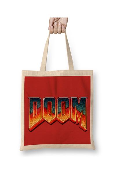Baskı Dükkanı Doom 02 Tkanina Torba Duga Sa ručkom