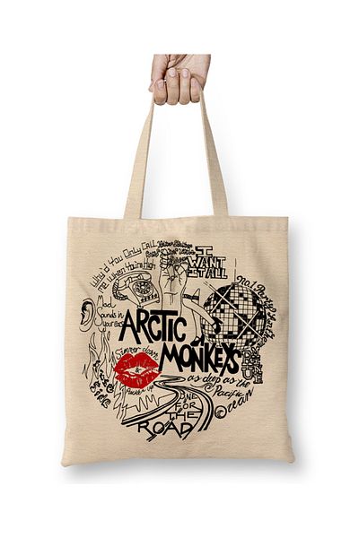 Baskı Dükkanı Arctic Monkeys Songs υφασμάτινη τσάντα με μακριά λαβή