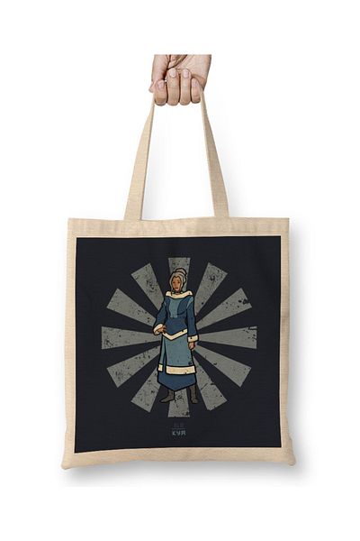 Baskı Dükkanı Avatar The Last Airbender Kya Geantă retro japoneză Avatar cu mâner lung