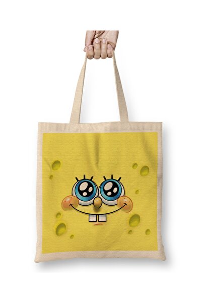 Baskı Dükkanı Sponge Bob Sponge Bob 07 Geantă din pânză cu mâner lung