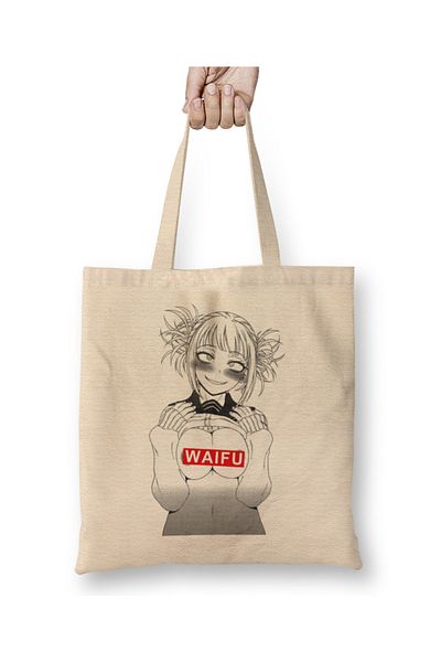 Baskı Dükkanı Geantă din pânză Himiko Toga Waifu Anime cu mâner lung