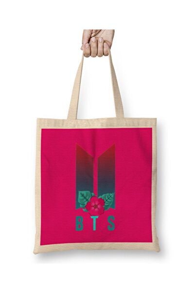 Baskı Dükkanı Bts Army Gift LOGIO MERCH Tkanina Torba Duga Sa ručkom