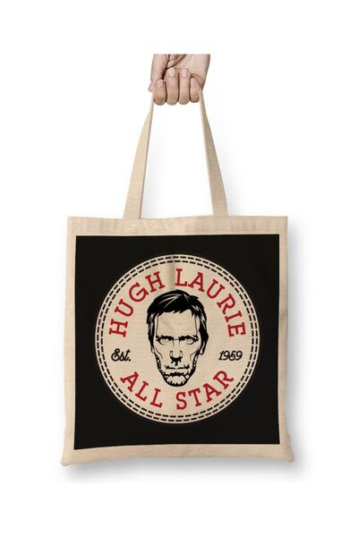 Baskı Dükkanı شعار هيو لوري أول ستار - حقيبة قماش ذات مقبض طويل