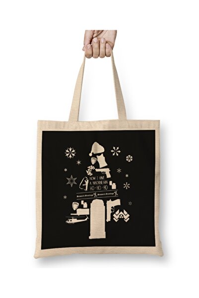 Baskı Dükkanı Жорсткий різдвяний дерево силует Bez Çanta Uzun Saplı