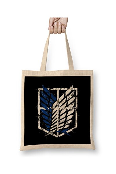 Baskı Dükkanı Attack on Titan Scouting Legion Cloth Torba Long Sa ručkom