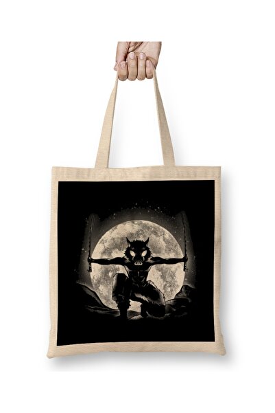 Baskı Dükkanı Moonlight Boar Cloth Torba Dugačka Sa ručkom