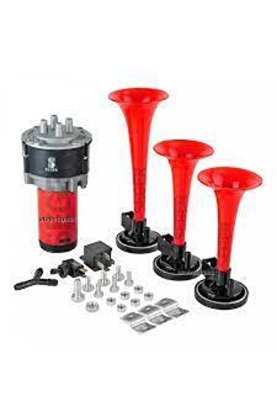 Seger Korna Kompresorlu 3 Borulu Elektrıklı Melodılı 12v 80kh12.000.03b Oem