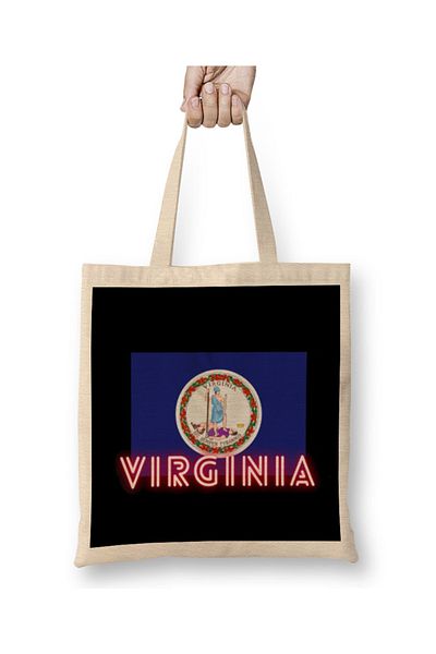 Baskı Dükkanı Τσάντα τέχνης West Virginia με μακριά λαβή